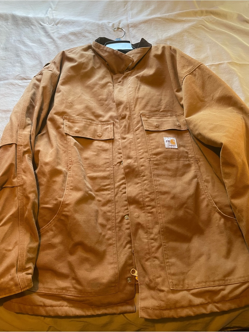 Carhartt Brown Canvas Work Jacket - Men's Heavy-Duty Field Coat
